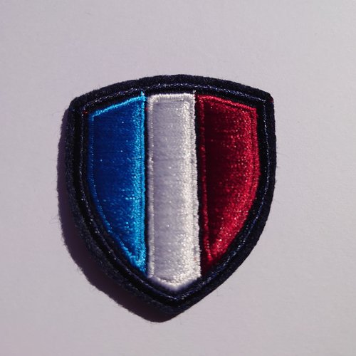Patch drapeau français militaire ecusson applique thermocollant couture customisation trousse sac vêtement