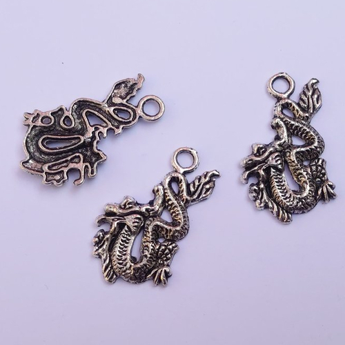 4 breloque dragon pendentif charm pour bijou porte clé fimo sac 