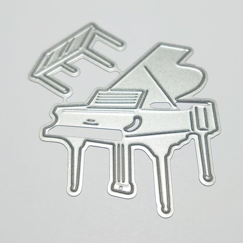 Die cut metallique piano et son banc musique forme pour toutes machines de decoupe perforatrice pochoir 