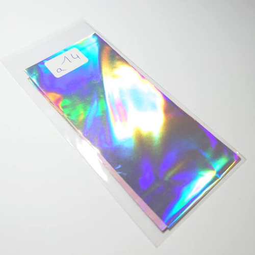 Foil holographique miroir (refa14) idéal pour nail art ou scrapbooking, ongle manucure gel loisir créatif  