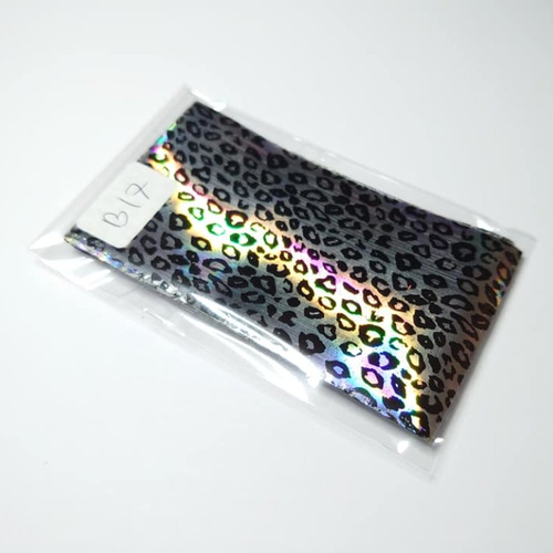 Foil léopard holographique (refb17) idéal pour nail art ou scrapbooking, ongle manucure gel loisir créatif  