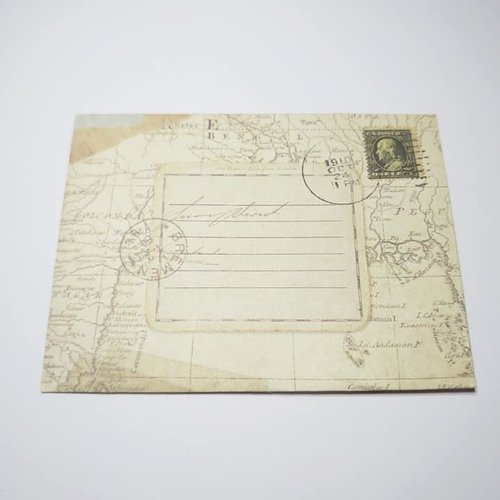 1 mini enveloppe (ref:1) embellissent pochette papier vintage ideal pour scrapbooking ou offrir argent noel anniversaire cadeau