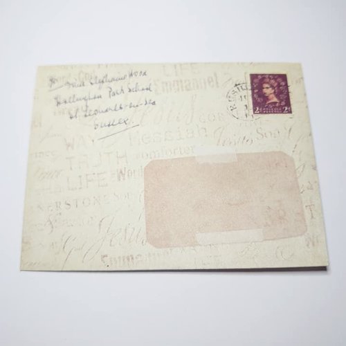 1 mini enveloppe (ref:9) embellissent pochette papier vintage ideal pour scrapbooking ou offrir argent noel anniversaire cadeau