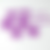 Flex motif coeur etoile (ref:g1) violet transfert thermocollant patch appliqué sur tissus pour customiser tee shirt, sac, pantalon..