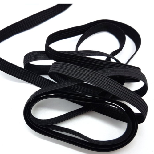 2 mètres élastique plat 6mm 0,6mm elastic idéal pour fabriquer des chouchou ou masque.... noir