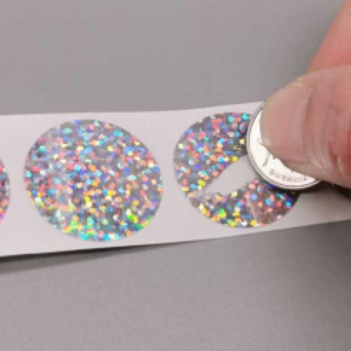 3 stickers a gratter laser holographique autocollant pour cadeau offrir jours spécial marché caché mot