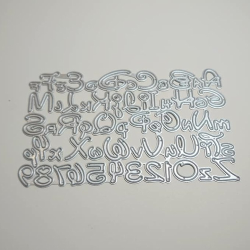 Die cut metallique alphabet disney majuscule + minuscule pour toutes machines de decoupe perforatrice pochoir matrice