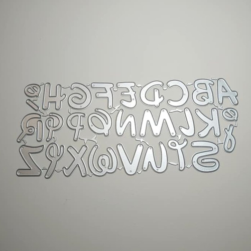 Die cut metallique grand alphabet disney pour toutes machines de decoupe perforatrice pochoir matrice
