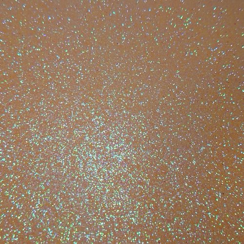 Coupon feuille orange pastel(ref124) de simili cuir pailletté brillant glitter caviar pailleté 20x21,5cm