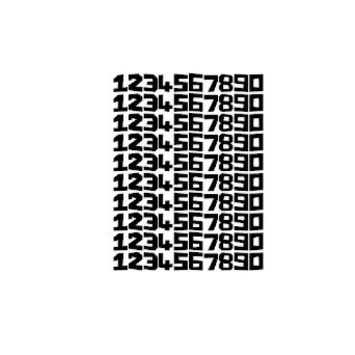 Stickers chiffre numéro (ref5) en vinyle permanent idéal scrapbooking carte anniversaire fête décoration