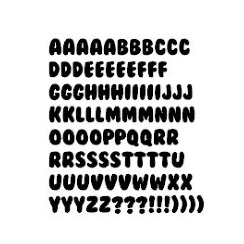 Stickers lettres alphabet (ref1) en vinyle permanent idéal scrapbooking carte anniversaire fête décoration