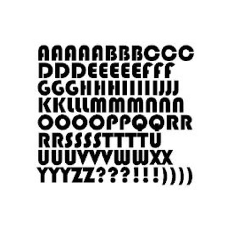 Stickers lettres alphabet (ref2) en vinyle permanent idéal scrapbooking carte anniversaire fête décoration