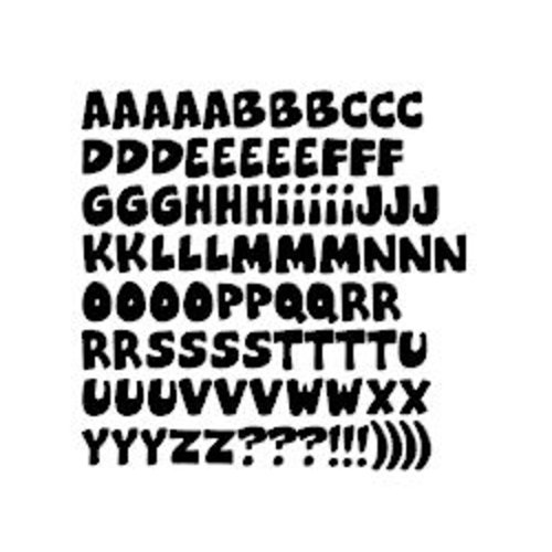 Stickers lettres alphabet (ref3) en vinyle permanent idéal scrapbooking carte anniversaire fête décoration