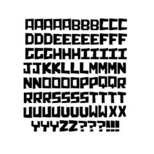Stickers lettres alphabet (ref5) en vinyle permanent idéal scrapbooking carte anniversaire fête décoration