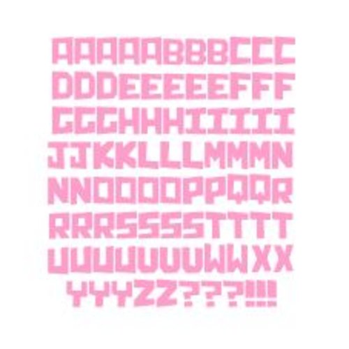 Stickers lettres alphabet (ref5) en vinyle permanent idéal scrapbooking carte anniversaire fête décoration