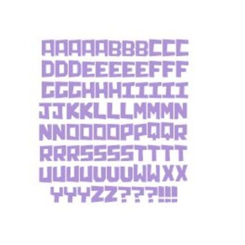 Stickers lettres alphabet (ref5) en vinyle permanent idéal scrapbooking carte anniversaire fête décoration