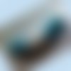 1  perle tube incurvée strass bleu turquoise blanc cristal shamballa
