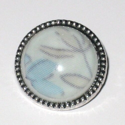 Bouton pression ronde cabochon en verre, taille s 