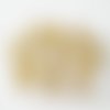 20 perles rondelle à facettes marron clair irisé en verre 6x8mm