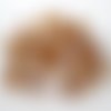 20 perles rondelle à facettes marron irisé en verre 6x8mm