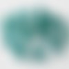 20 perles rondelle à facettes vert foncé irisé en verre 6x8mm