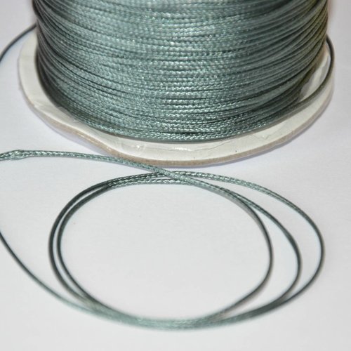 5m fil cordon polyester gris ciré 0.5mm