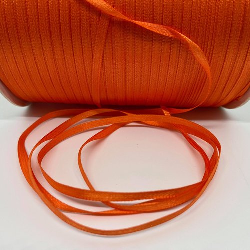 5m ruban satin orange 3mm