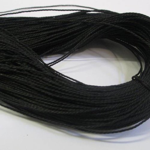 5m  fil cordon polyester noir 1mm