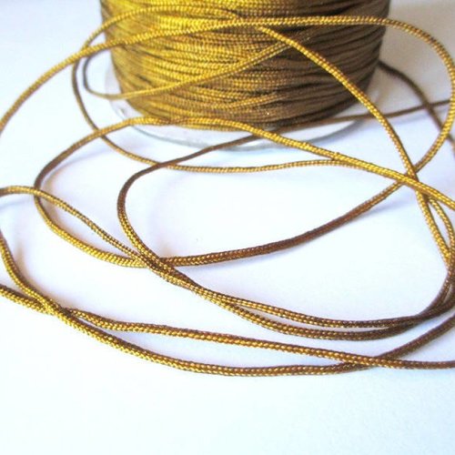 5m fil nylon marron doré tressé 1.5mm