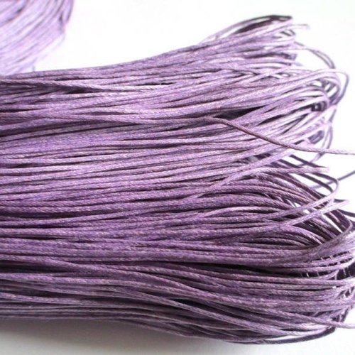 10 mètres fil coton ciré violet 1mm