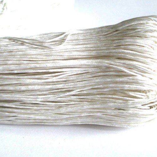 10 mètres fil coton ciré blanc 1mm