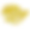 20 perles toupies en verre jaune 6mm