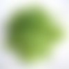 10gr perles de rocaille tube en verre couleur vert anis ab 6mm (rt15)