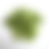 10gr perles de rocaille tube en verre couleur vert anis 6mm (rt24)