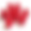 10 perles en verre imitation jade rouge 10mm
