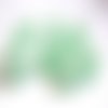 10 perles en verre imitation jade vert d'eau 10mm