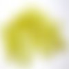 50 perles en verre craquelées jaune 4mm (4pv20)