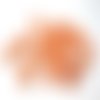 50 perles en verre craquelées orange clair 4mm (4pv14)