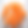 50 perles en verre givrées orange fluo 4mm (4pv40)