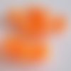 20 perles en verre peint orange 6mm