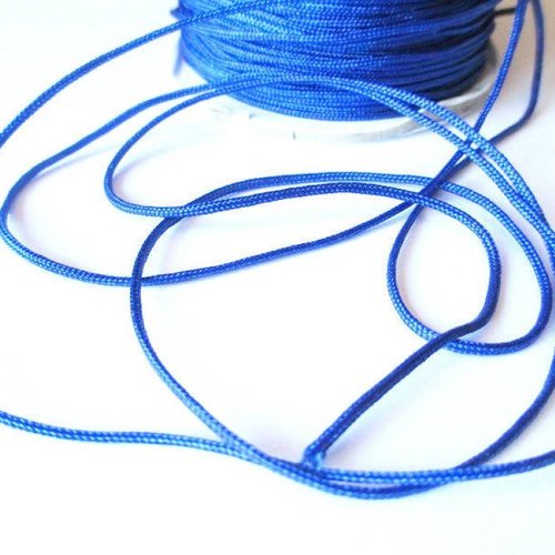 10m fil nylon bleu foncé tressé 1.5mm