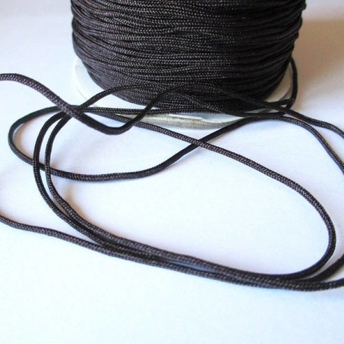 10m fil nylon marron foncé tressé 1.5mm