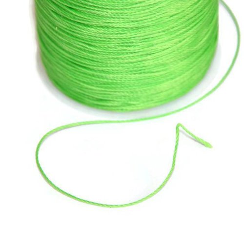 10m fil cordon polyester vert pomme 0.5mm
