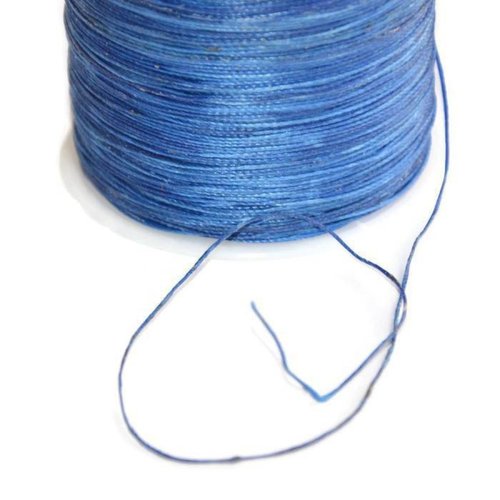 10m fil cordon polyester bleu 0.5mm