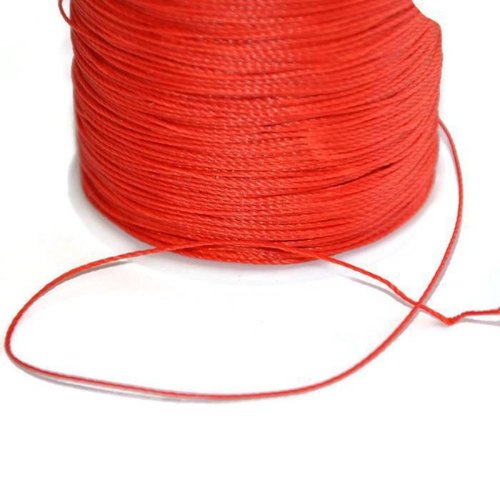 10m fil cordon polyester rouge 0.5mm