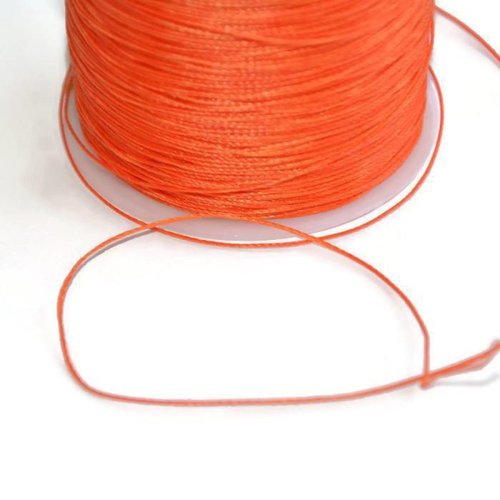 10m fil cordon polyester orange 0.5mm