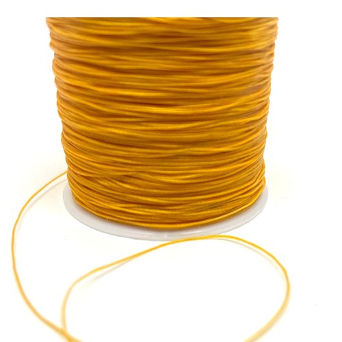 10m fil cordon polyester jaune 0.5mm