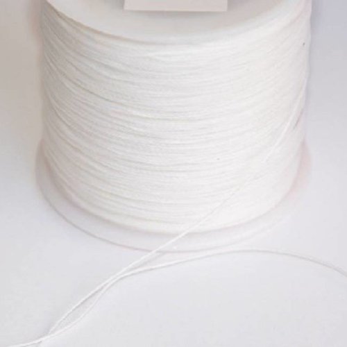 10m fil cordon polyester blanc 0.5mm