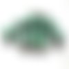 10 perles vert menthe tréfilé multicolore en verre peint 10mm