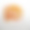 10 perles orange foncé reflets brillant en verre 8mm